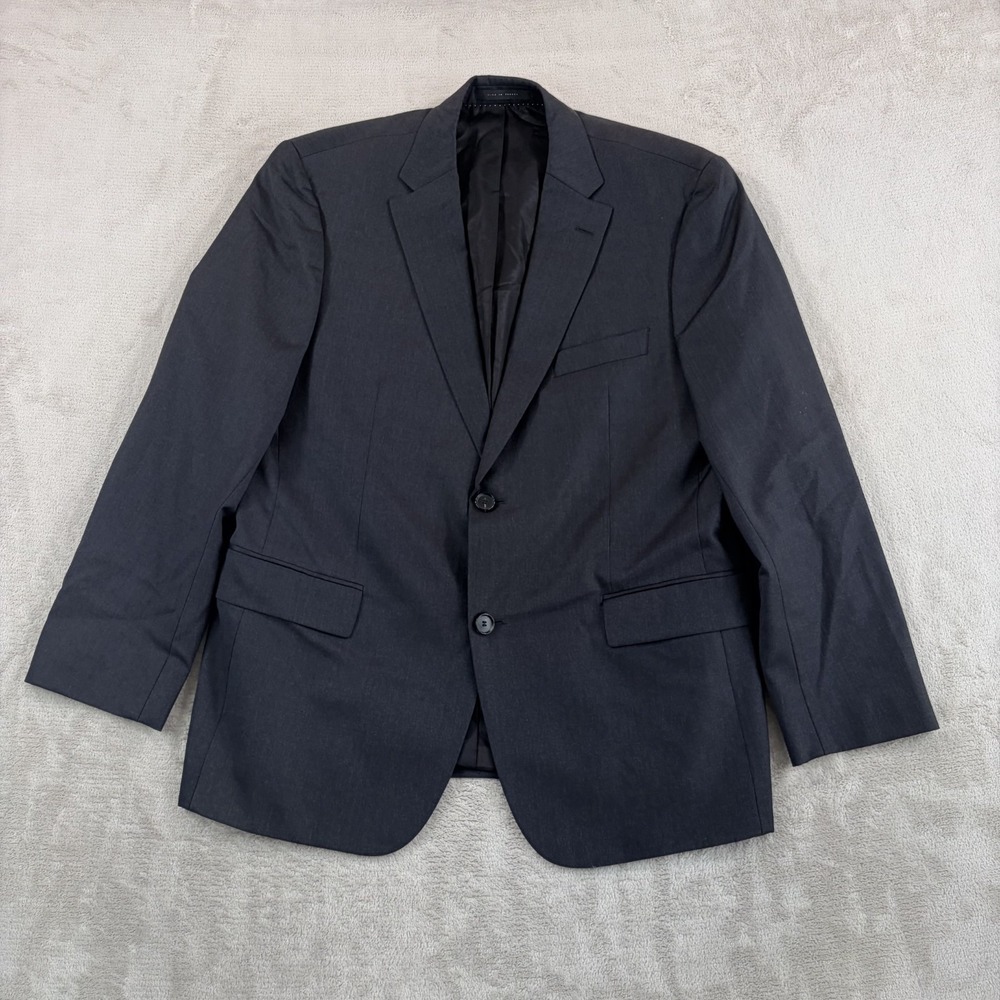 Hugo Boss Reda Super 100 2 Button Suit Sport Coat Jacket Men 40S Short Gray Wool